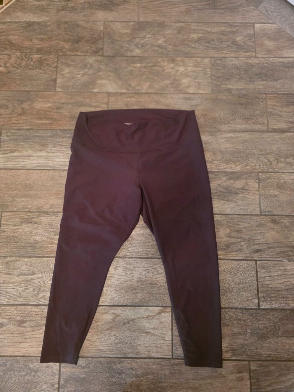 Old Navy Powersoft Brown High Rise Ankle Leggings size XXL